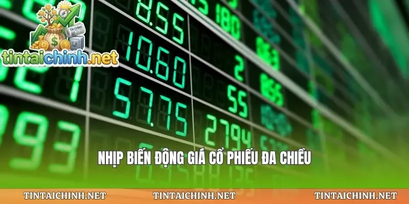 Nhịp biến động giá cổ phiếu đa chiều
