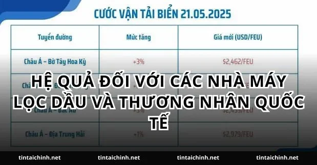 Hệ quả đối với các nhà máy lọc dầu và thương nhân quốc tế