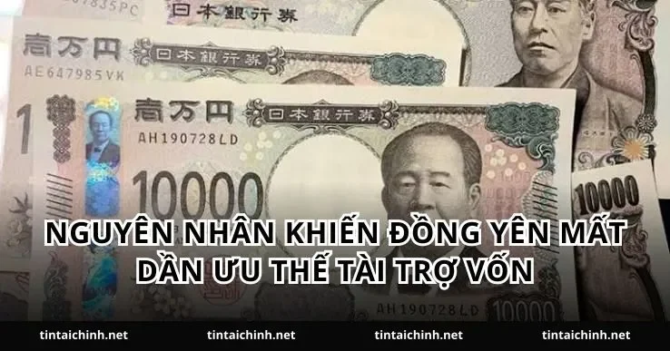 Nguyên nhân khiến đồng yên mất dần ưu thế tài trợ vốn