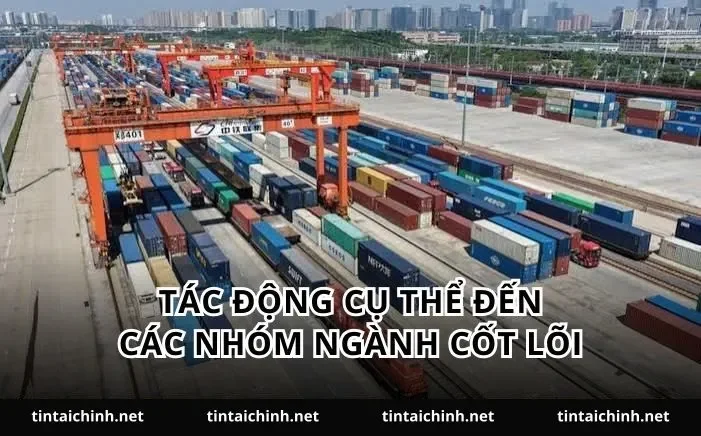 Tác động cụ thể đến các nhóm ngành cốt lõi